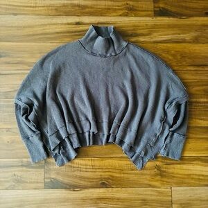We the Free Free People Moon Daisy Thermal Pullover Oversized Ribbed Slub M
